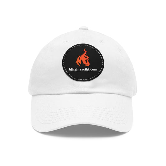 Unisex Hat with Leather Patch (Round) Bliss Fire Reiki